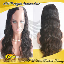 wholesale price stock unprocessed Body Wave remy u part wig for black women